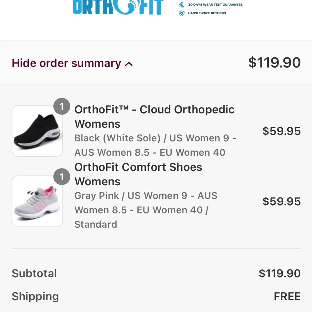 OrthoFit Gray and Pink Women's Sneakers - Picture 4 of 5